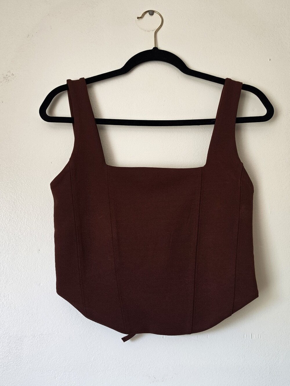 Cotton Brown Jerset Corset Top